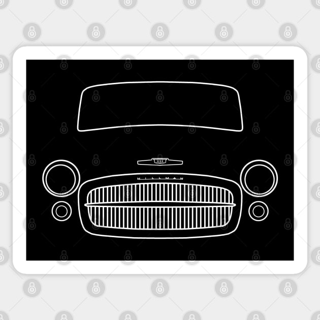 Hillman Minx classic 1950s British car white outline graphic Sticker by soitwouldseem